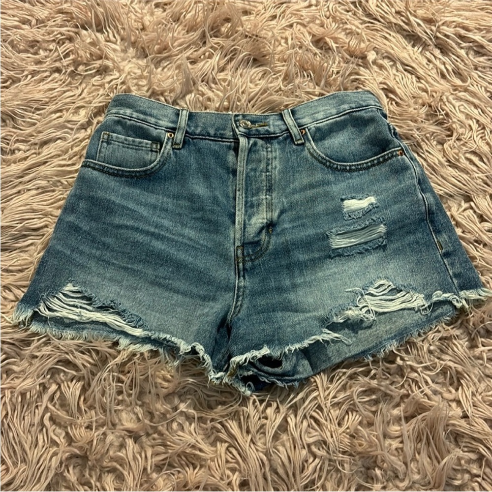 Pacsun Vintage High Rise Distressed Denim Shorts